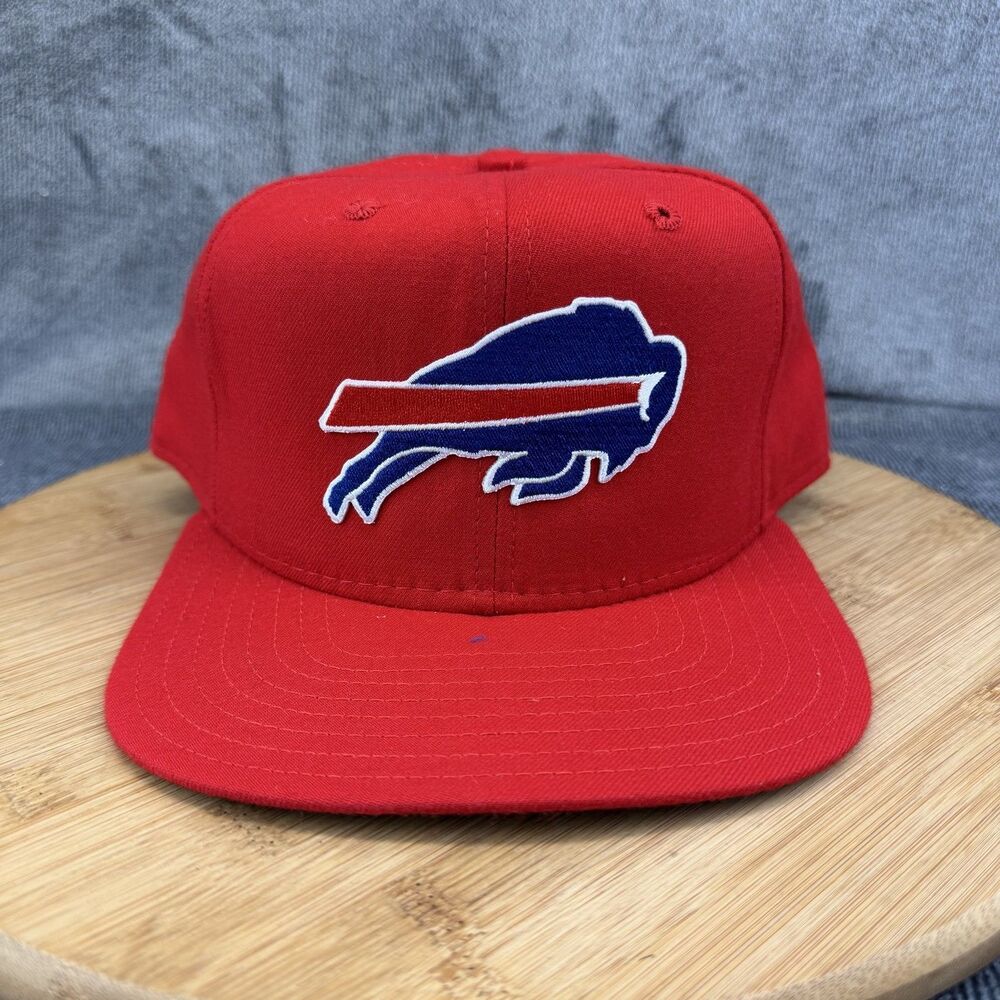 Vintage Buffalo Bills Hat Cap Fitted Mens 7 3/4 Red Blue NFL Football New Era